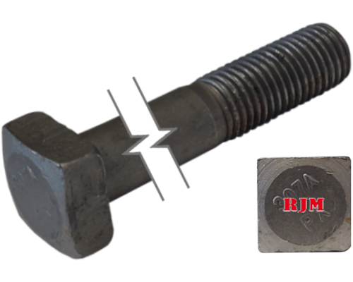 Imperial Square Bolt Partial Thread Plain Alloy Steel 3/8-16 * 2" Grade 2