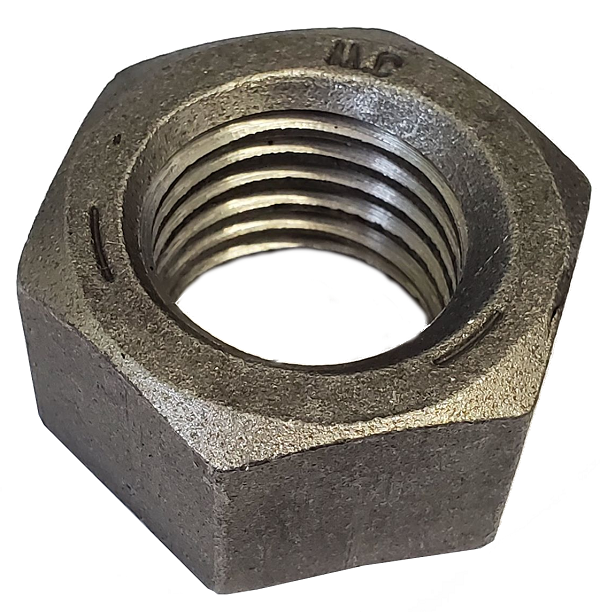 Hexagonal Nut Fine Thread black Plated 1-8 Grade 2