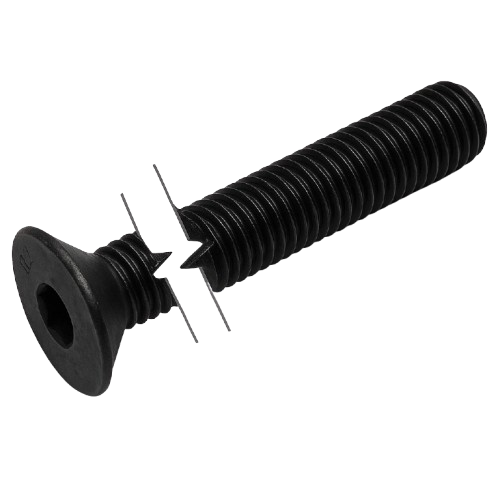 Metric Flat Head Cap Screw Black-Oxide Alloy Steel Full Thread M12 * 1.75 * 16mm Grade 12.9 [Allen Key]