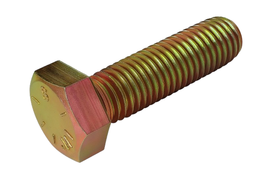 Imperial Hexagonal Bolt Full Thread Yellow Zinc Plated  1-8 * 3" Grade 8