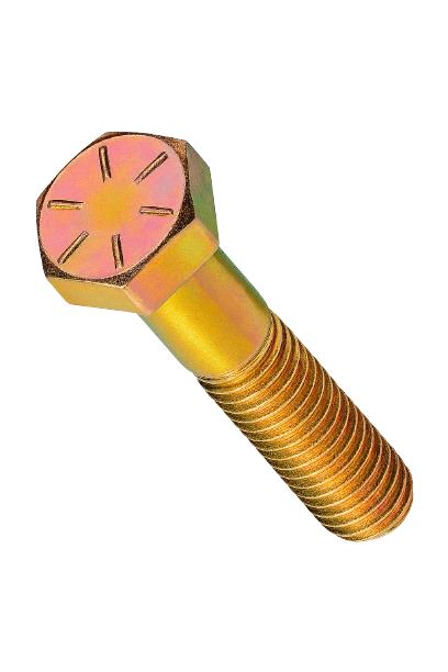 Imperial Hexagonal Bolt Partial Thread Yellow Zinc Plated  1/2-13 * 1-7/8" Grade 8