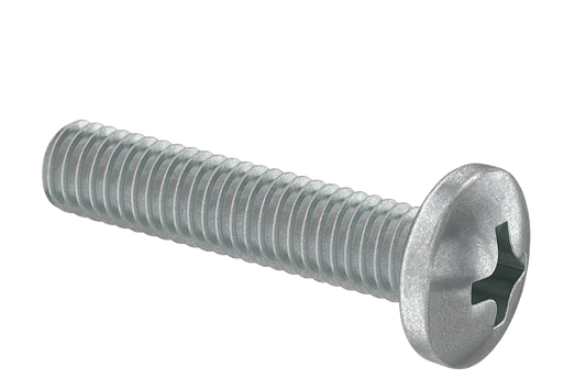 Pan Head Machine Screw Full Thread  Zinc 10-24 * 1" [Quadrex Drive]