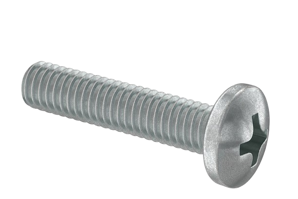 Pan Head Machine Screw Full Thread Zinc 10-32 * 4" [Quadrex Drive]