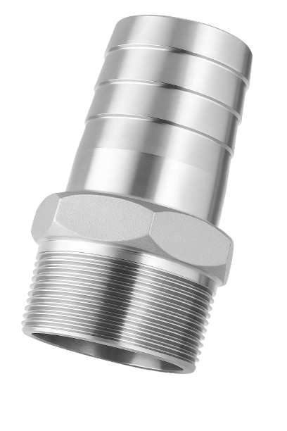 Barbed Hose Adapter for Air and Water Stainless Steel 1/4-18 * 1/4" [Male NPT]