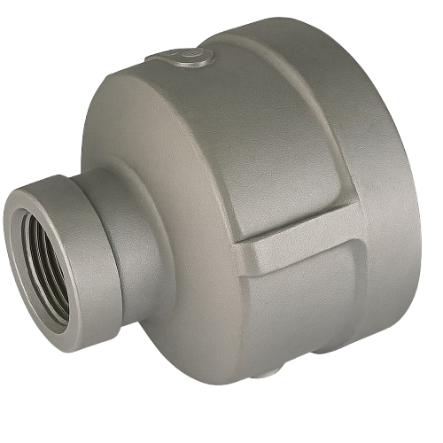 Low Pressure Reducing Straight Connector Threaded 316 Stainless Steel 4-8 Reduce to 2-11-1/2 [Female NPT]