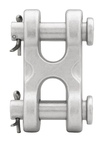 Two Connections Shackles With Clevis Pins Zinc 7/16