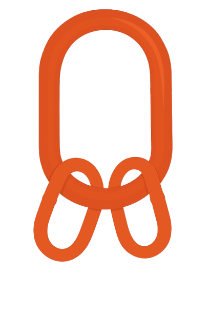 Oblong Link Assembly Orange Painted Alloy Steel 3/4 * 5-1/2" Grade 80