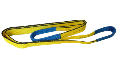 Yellow Web Sling With Reinforced Eye In Polyester 2" Width * 12'  * 2 plies Grade 5
