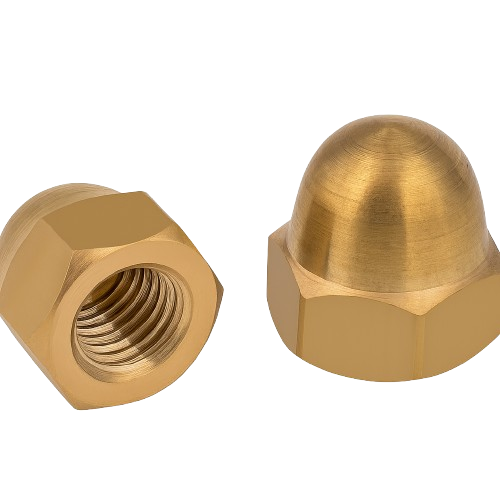 Imperial Acorn/Cap Hexagonal Nut Brass 4-40