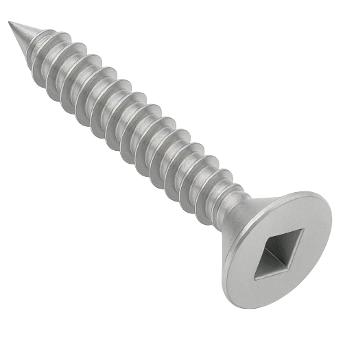 Flat Head Metal Screw Full Thread Stainless Steel #10 * 1" [Square Drive]