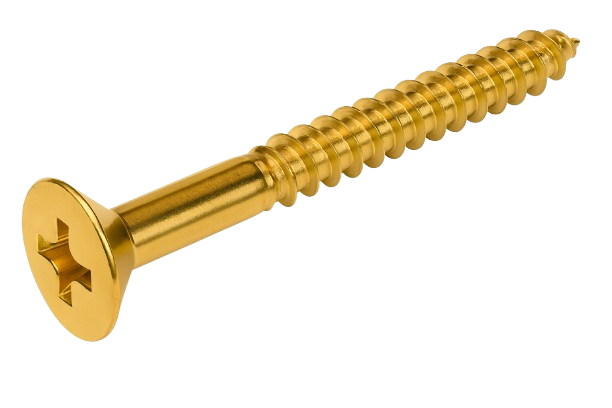 Flat Head Wood Screw Brass #8 * 1-3/4" [Square Drive]