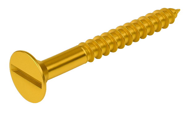 Flat Head Wood Screw Brass #2 * 3/4" [Square Drive]
