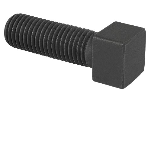 Square Head Screw Full Thread Black-Oxide Alloy Steel 3/8-16 * 7/8" Grade 8 [Cup Point] [External Square Drive]