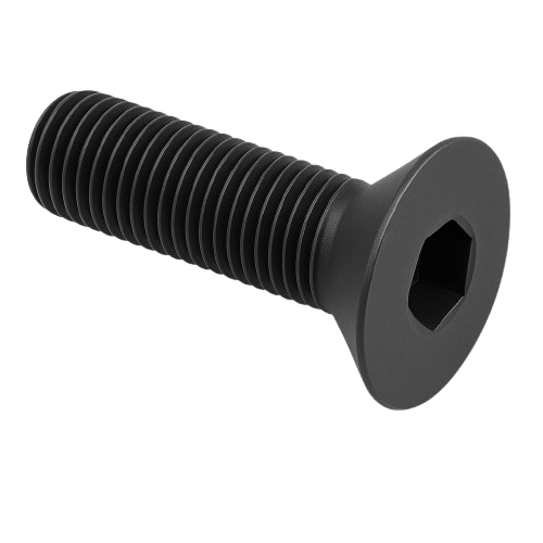 Flat Head Cap Screw Full Thread Black Steel 1/2-13 * 1-1/8" Grade 8 [Cup Point] [Allen Drive]