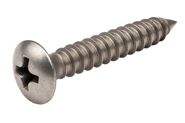 Oval Head Metal Screw Full Thread Stainless Steel #4 * 1/2" [Philips Drive]