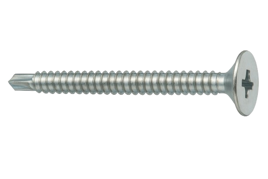Wafer Flat Head Drilling Screw Zinc #10 * 1" [Philips Drive]