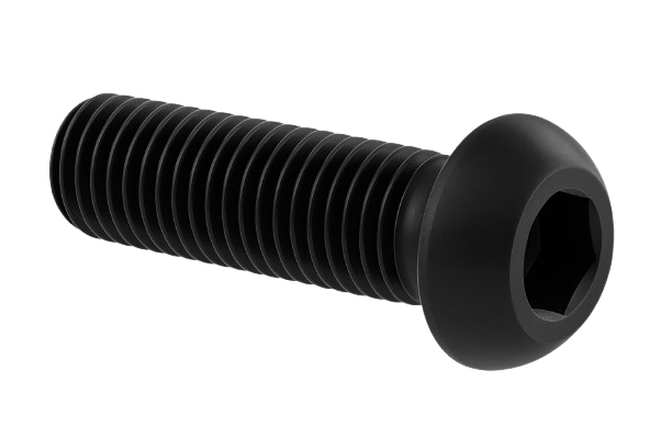Button Head Cap Screw Full Thread Black-Oxide Alloy Steel 10-24 * 2-3/4" Grade 8 [Cup Point] [Allen Drive]