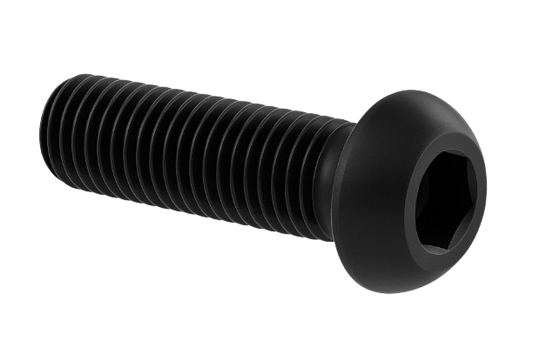 Button Head Cap Screw Full Thread Black-Oxide Alloy Steel 5-40 * 1-1/4" Grade 8 [Cup Point] [Allen Drive]