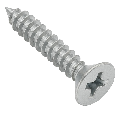 Flat Head Metal Screw Full Thread Zinc #6 * 1-1/4" [Quadrex Drive]