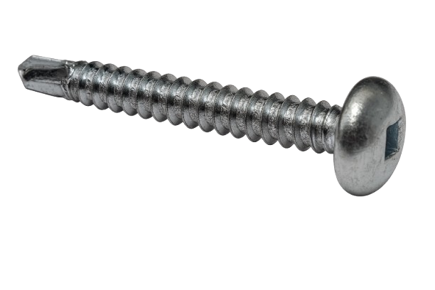 Round Head Self-Drilling Screw Zinc #8 * 5/8" [Square Drive]