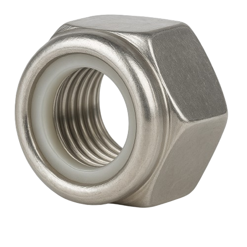 Hexagonal Nut Nylon Insert Stainless Steel 1-8
