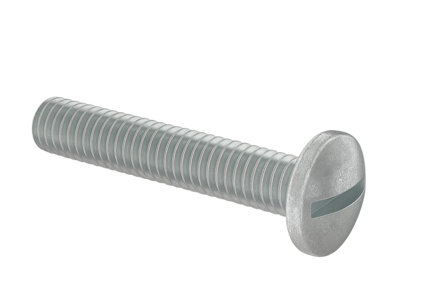 Truss Head Machine Screw Full Thread Zinc 8-32 * 1" [Slotted Drive]