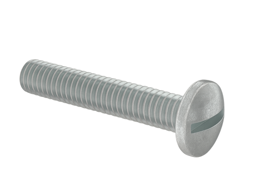 Truss Head Machine Screw Full Thread Zinc 8-32 * 5/8" [Slotted Square Drive]