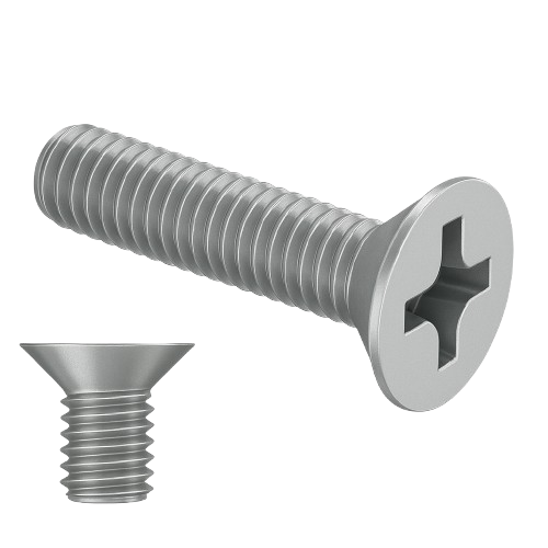 Undercut Flat Head Machine Screw Full Thread Stainless Steel 5/16-18 * 1/2" [Philips Drive]