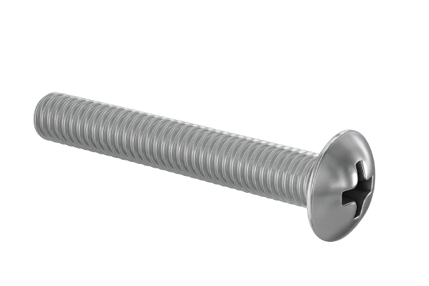 Truss Head Machine Screw Fine & Full Thread Stainless Steel 1/4-28 * 1" [Slotted Drive]