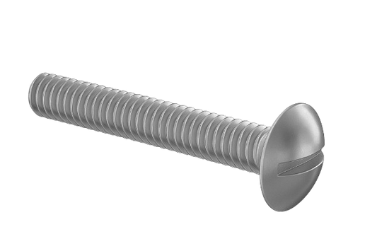 Truss Head Machine Screw Fine & Full Thread Stainless Steel 1/4-28 * 1" [Slotted Drive]