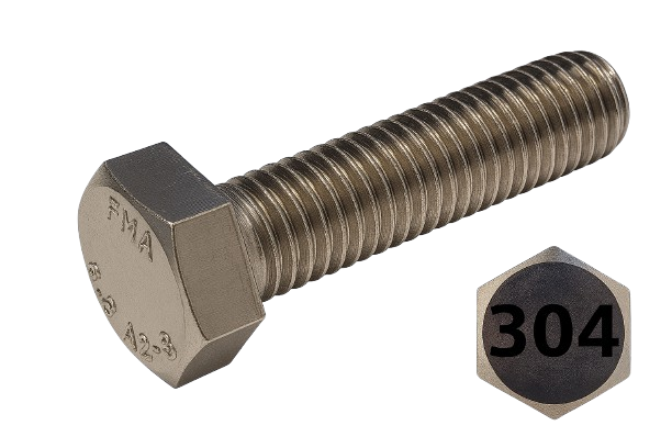 Imperial Hexagonal Bolt Full Thread 304 Stainless Steel  3/4-10 * 7"