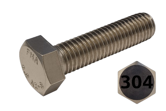 Imperial Hexagonal Bolt Fine And Full Thread 304 Stainless Steel 5/16-24 * 3/4"