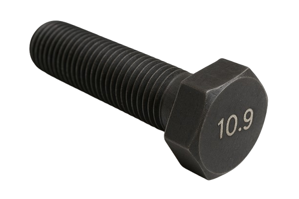 Metric Hexagonal Bolt Fine & Full Thread Black Steel M20 * 1.5 * 50mm Grade 10.9