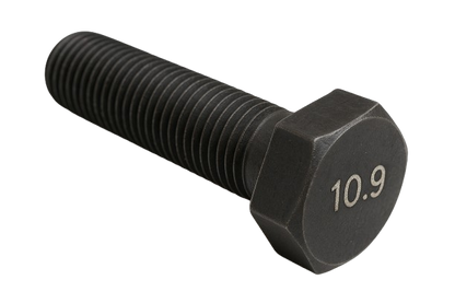 Metric Hexagonal Bolt Full Thread Black Steel M12 * 1.75 * 100mm Grade 10.9