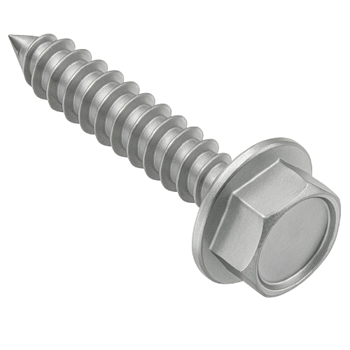 Flanged Hexagonal Head Metal Screw Full Thread Stainless Steel #8 * 5/8" [Philips Drive]
