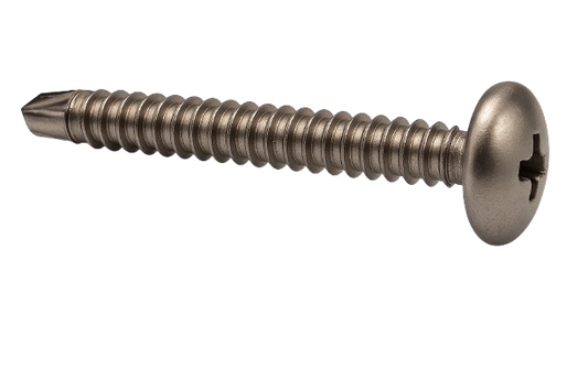 Round Head Self-Drilling Screw 410 Stainless Steel #10 * 1" [Square Drive]
