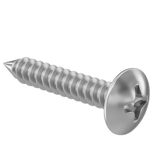 Truss Head Metal Screw Full Thread Stainless Steel #2 * 1/4" [Philips Drive]