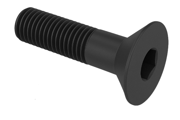 Flat Head Cap Screw Black Steel 3/8-16 * 5" Grade 8 [Cup Point] [Allen Drive]
