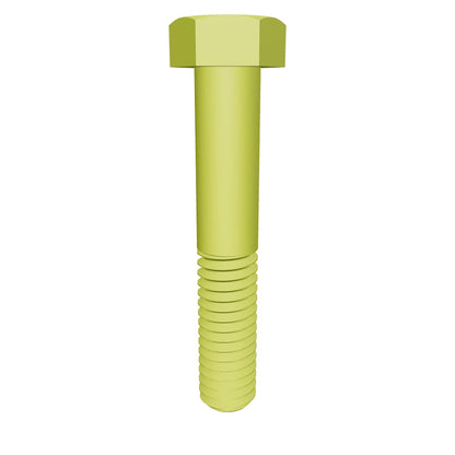 Imperial Hexagonal Bolt Partial Thread Yellow Zinc Plated  1/2-13 * 7-1/2" Grade 8
