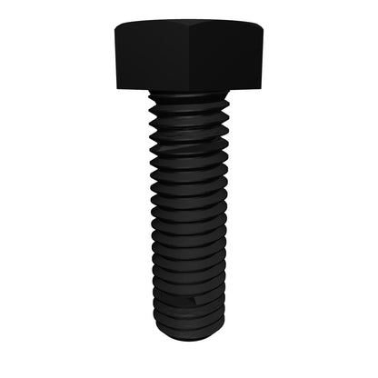 Metric Hexagonal Bolt Full Thread Black Steel M12 * 1.75 * 100mm Grade 10.9