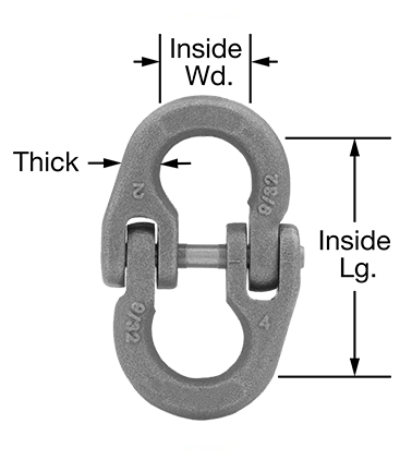 Hammer Lock Eight-Figured Yellow Painted Alloy Steel Zinc 9/32