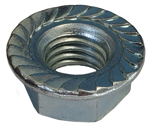 Serrated Flanged Hexagonal Nut Zinc Plated 3/8-16 Grade 5