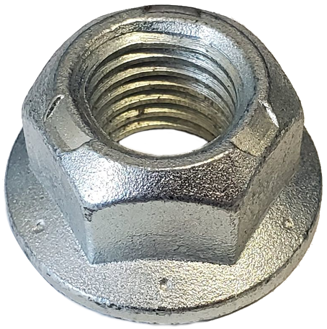Serrated Flanged Conical Hexagonal Nut Black Steel 5/8-11 Grade 8