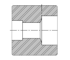 Low Pressure Reducing Straight Connector Threaded 316 Stainless Steel 2-11-1/2 Reduce to 2-7/16 [Female NPT]