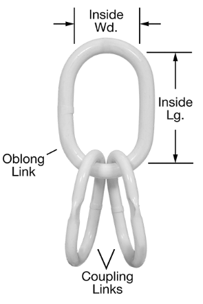 Oblong Link Assembly Blue Painted Alloy Steel 1-1/2 * 10-1/2'' Grade 100