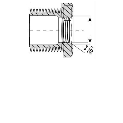 Low Pressure Bushing Adapter Pipe Fitting Stainless Steel 1-1/4-11-1/2 Male Reduce to 1-11-1/2 Femelle[NPT]
