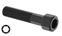 Socket Head Cap Screw Black Steel 1-1/4-7 * 14" Grade 8 [Cup Point] [Allen Drive]