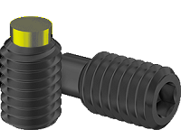 Set screw Full Thread Black Oxyde Alloy Steel 6-32 * 3/16" Grade 8 [Brass Point] [Allen Drive]