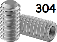 Set Screw Full Thread 304 Stainless Steel 10-24 * 1/2" [Flat Point] [Allen Drive]