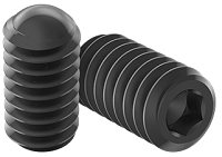 Set Screw Fine & Full Thread Black Steel 1/2-13 * 3/8" Grade 8 [Oval Point] [Allen Drive]